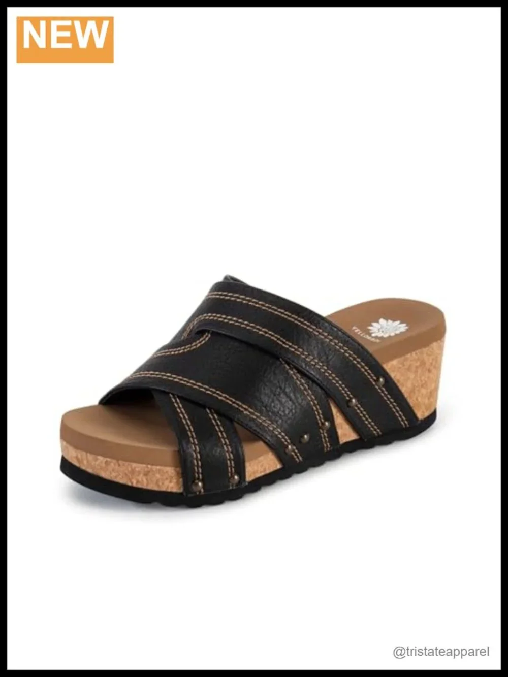 Faux Leather Round Toe Wedge Sandal Slip On Casual 2.79